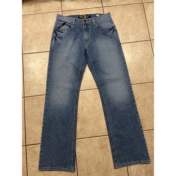 Ariat Jeans Mens 33x34 Rebar M4 Relaxed DuraStretch Boot Cut Western Workwear - Picture 1 of 8